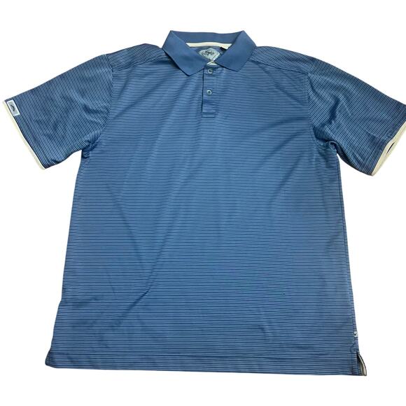 Callaway Golf Heather Micro Stripe Mens Polo Shirt Size XL 100% Polyester - Picture 1 of 11